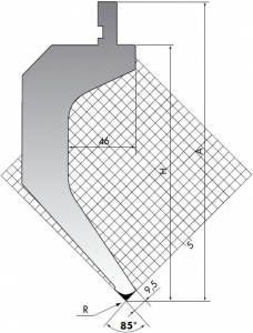 Пуансон для листогибочного пресса Rolleri TOP.205-85-R08/R2