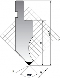 Пуансон для листогибочного пресса Rolleri PK.97-90-R08/R025