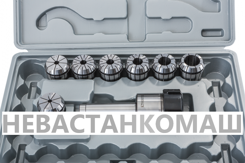 Цанговый патрон МК-3 с набором цанг ER-40 на 6, 8, 10, 12, 16, 20, 25 мм (50000180), рис.1